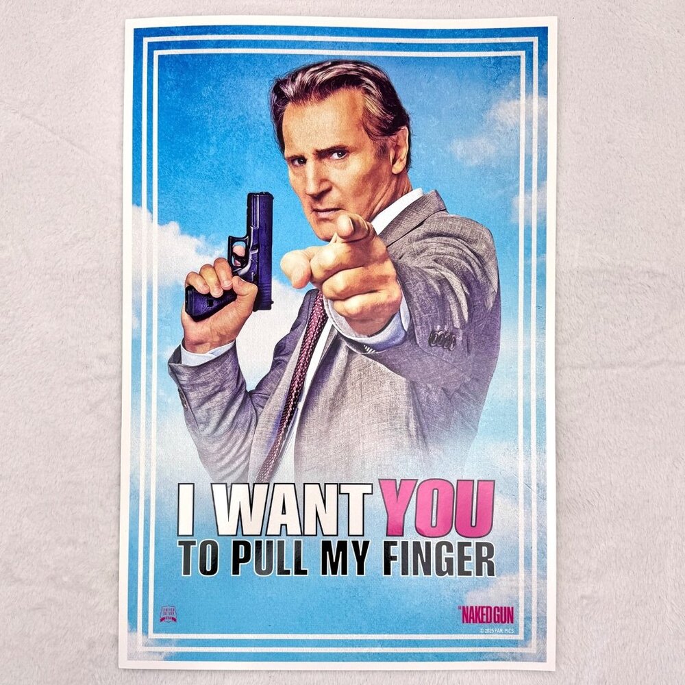 The Naked Gun 2025 Limited Edition AMC Promo Poster 18" x 12" Liam Neeson